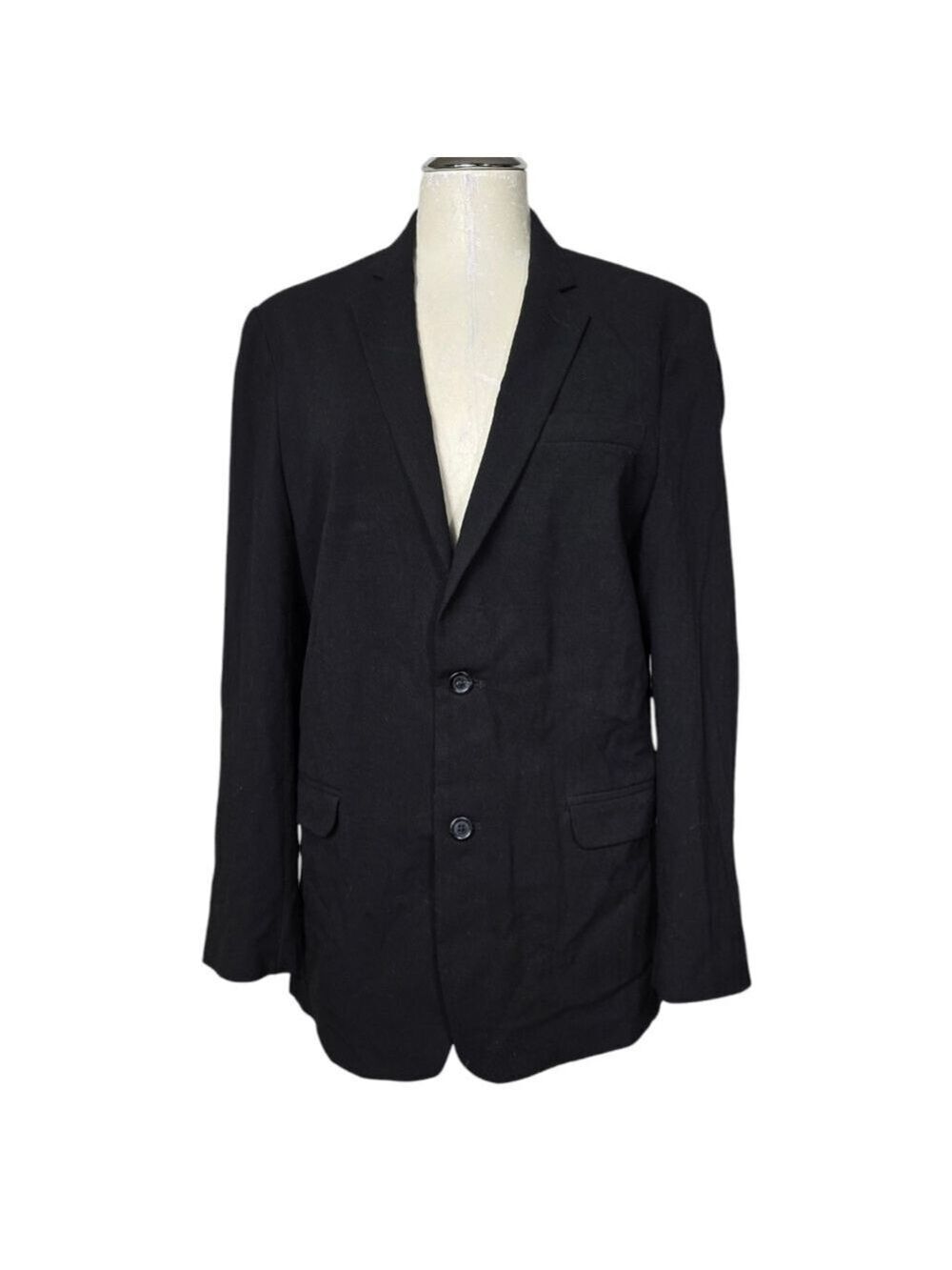 Calvin Klein Black 2 Button Down V Neck Boys Blazer 20R